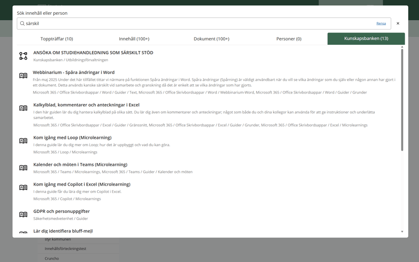 kunskapsbanken-infocaption på sitevision intranät
