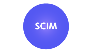 SCIM lila cirkel
