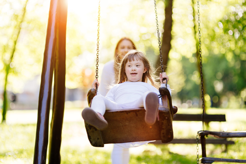 girl on swing