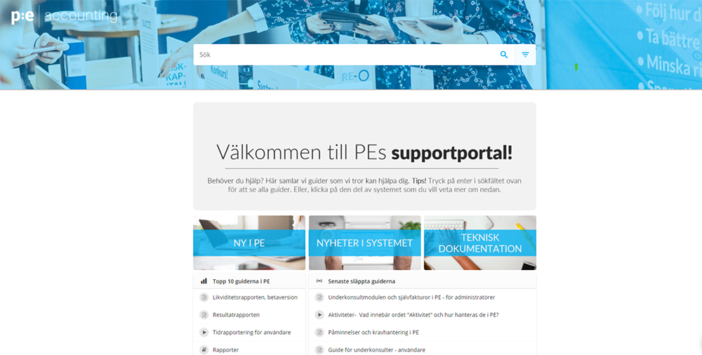 skjermklipp PEs supportportal-1